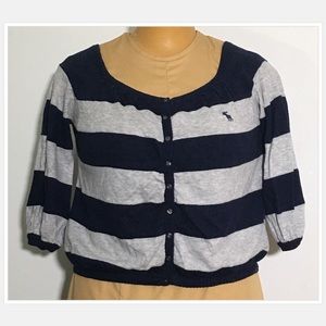 Abercrombie & Fitch Striped Cotton Cardigan